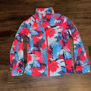 Girls Columbia Fleece Full Zip- size Large (14/16)